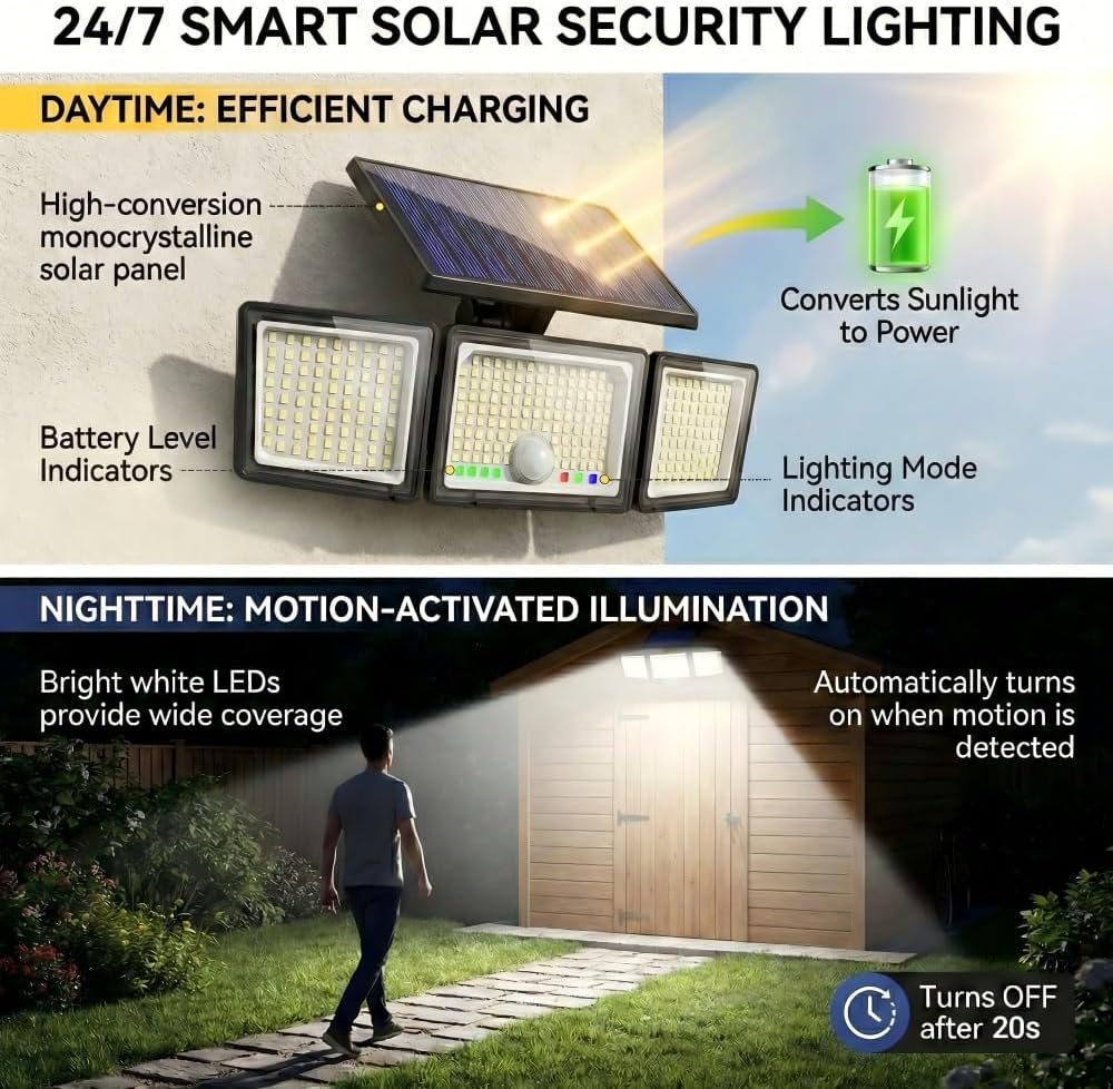 ☀️ Solar Energy Led,🛡️ 10-Year Warranty